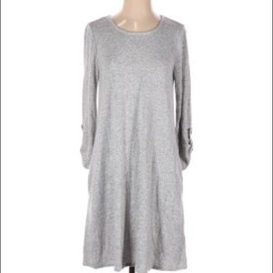 AGB full sleeve grey sweater dress